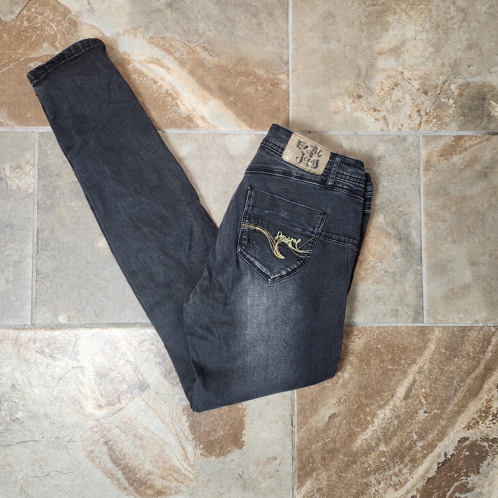 Desigual Exotic Dark Gray/Black Skinny Jeans